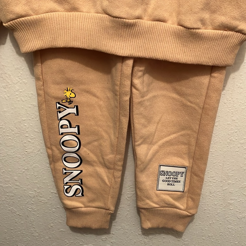 Peanuts Kids Matching Set in Tan - Picture 5 of 5